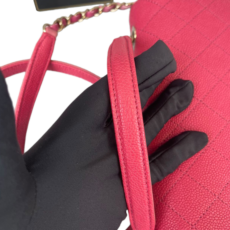 Coco Cuba CC Flap Caviar Red GHW