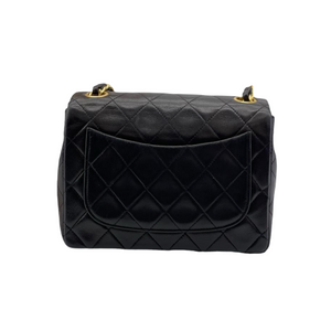 Vintage Mini Square Lambskin Black GHW