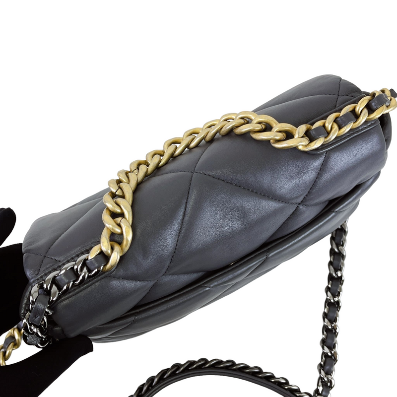 19 Lambskin Dark Grey Small 21B Mixed Hardware