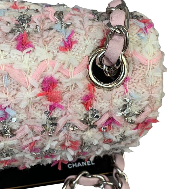 Tweed Mini Rectangular Flap Tweed Pink SHW Bag Religion
