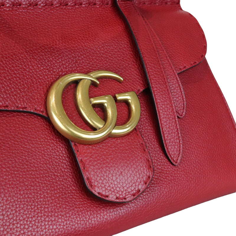 GG Marmont Two Way Top Handle Red GHW