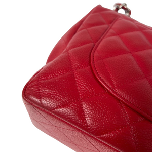 Single Flap Jumbo Caviar Red SHW