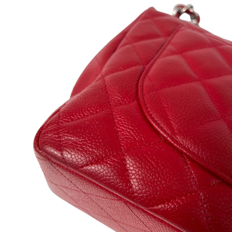 Single Flap Jumbo Caviar Red SHW