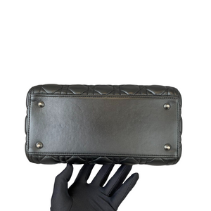 Lambskin Medium Lady Dior Black SHW
