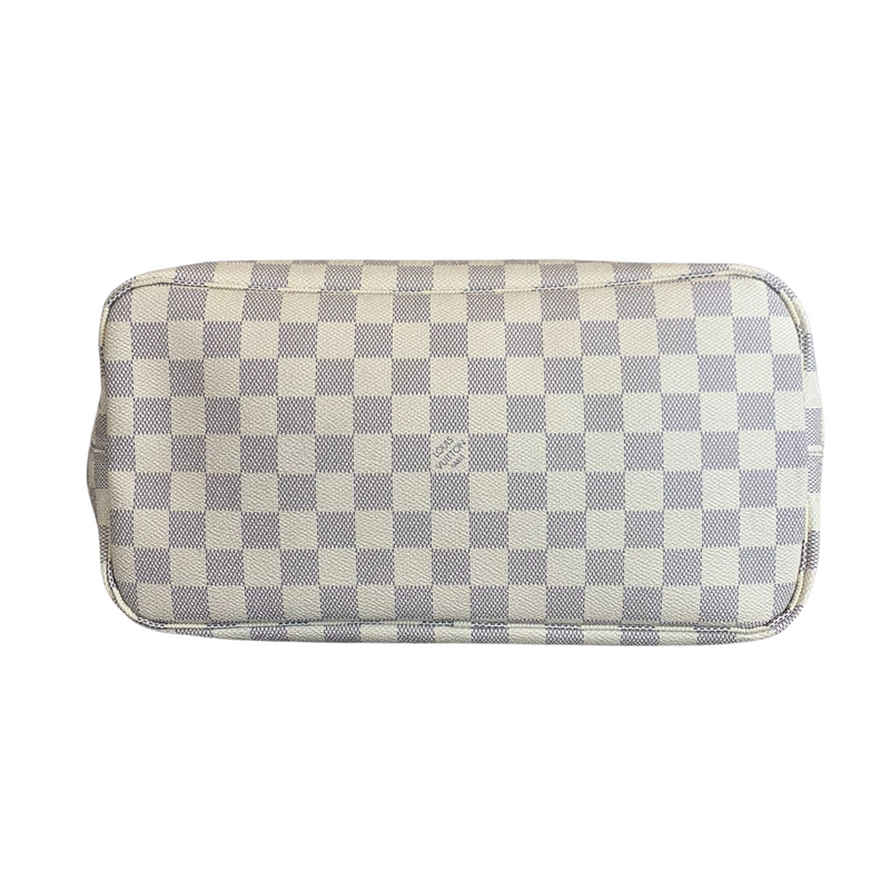 Damier Azur Neverfull MM White GHW
