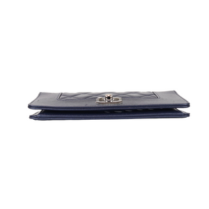 Mademoiselle Quilted Wallet Blue GHW
