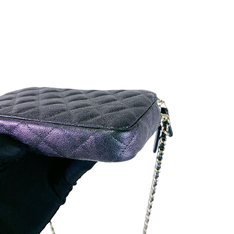 Double Zip WOC Iridescent Black