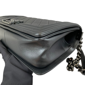 Boy Old Medium Calfskin Black BHW