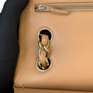 Double Flap Jumbo Dark Beige GHW