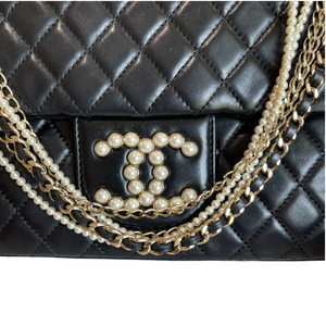 Westminster Flap Lambskin Black Pearl Strap