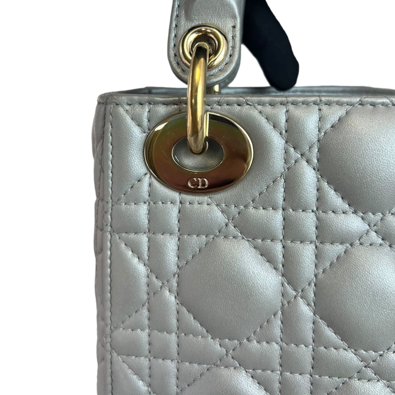 Mini Lady Dior Pearl Grey GHW