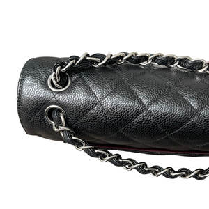 Jumbo Classic Double Flap Caviar Black SHW