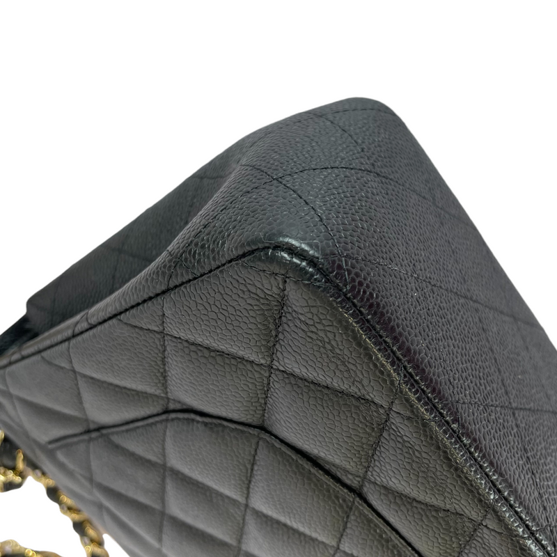 Jumbo Classic Double Flap Caviar Black GHW
