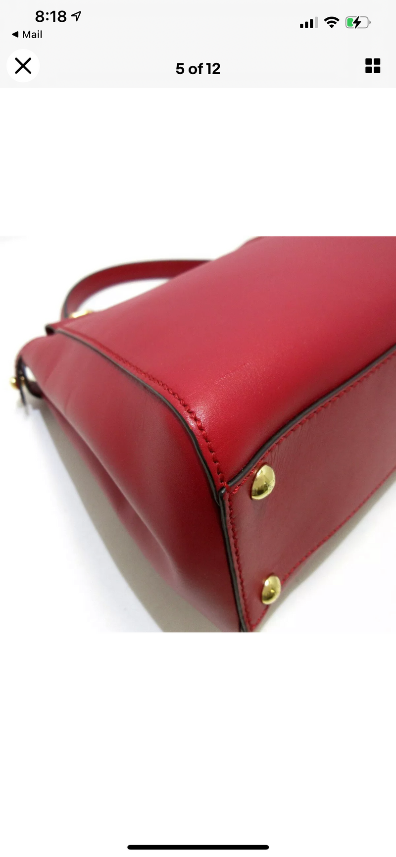 Peekaboo Leather Medium Red GHW