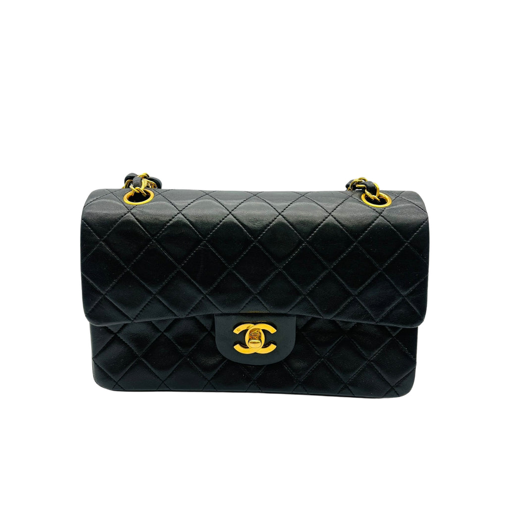 Classic Flap Small Lambskin Black GHW