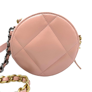 19 round clutch with chain Pink