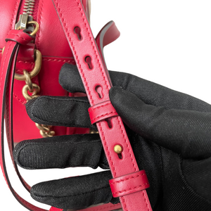 Small GG Marmont Matelassé Red GHW
