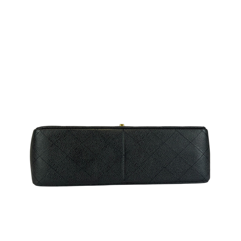 Jumbo Classic Double Flap Caviar Black GHW