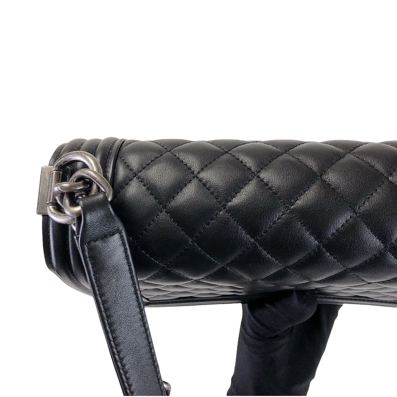 Boy Old Medium Calfskin Black RHW