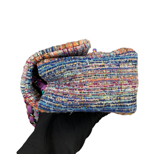 Mini Rectangle Flap Tweed Purple Rainbow Hardware