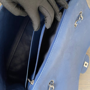 Single Flap Jumbo Washed Caviar Blue SHW