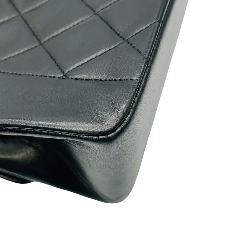 Small Classic Diana flap Black Lambskin GHW