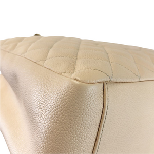 GST Grand Shopping Tote Beige Caviar GHW