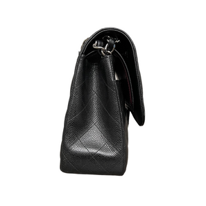 Jumbo Classic Double Flap Caviar Black SHW