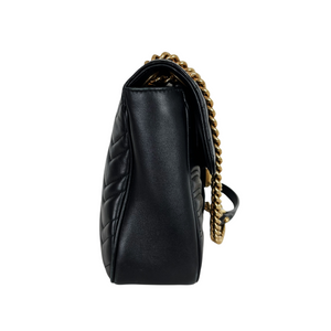 GG Marmont Black Calfskin Medium GHW