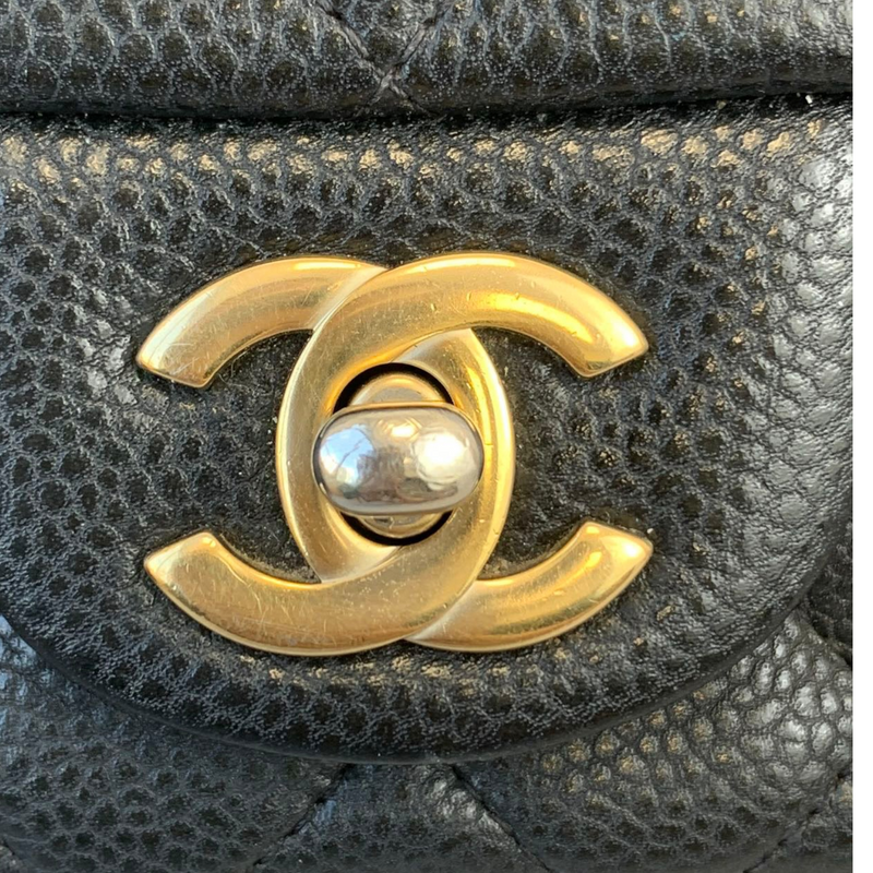 Chanel mini sales rectangular caviar black