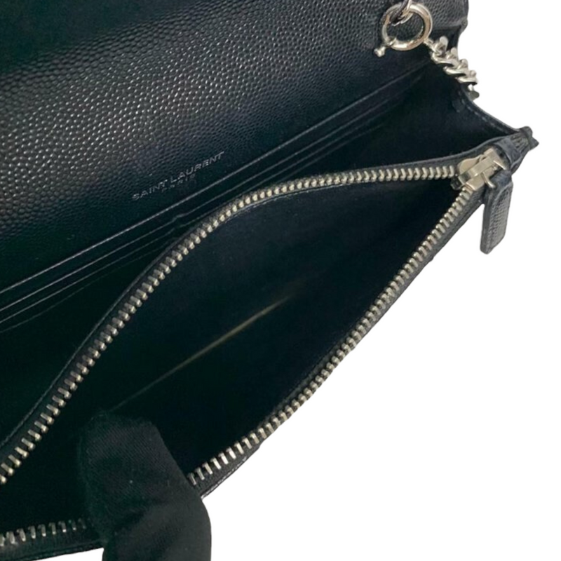 Envelope WOC Small Grained Leather Black SHW