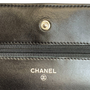 WOC Wallet on Chain Lambskin Black SHW