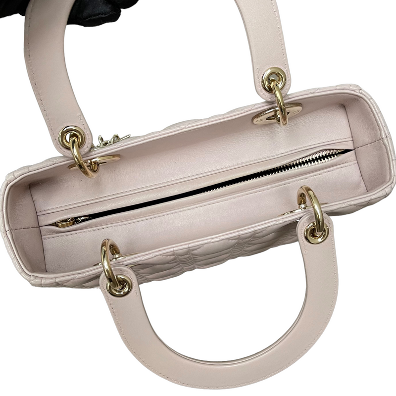 Lady Dior Medium Pink Lambskin GHW