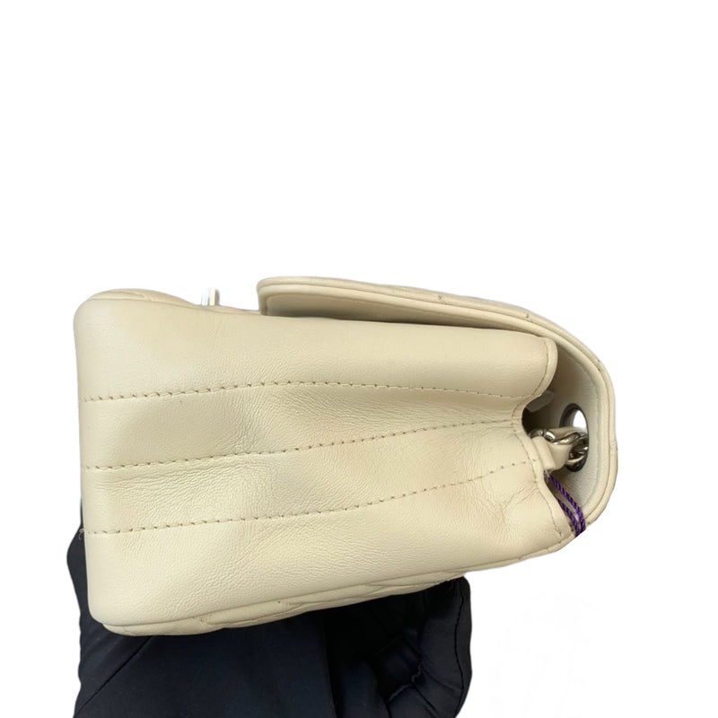 Chevron Flap Mini Square Ivory White SHW