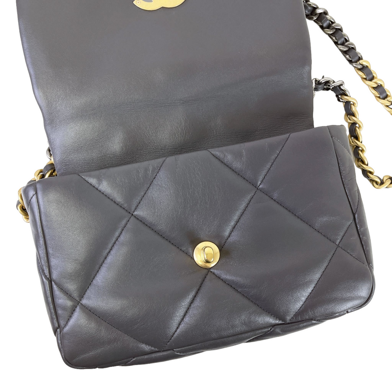 19 Lambskin Dark Grey Small 21B Mixed Hardware