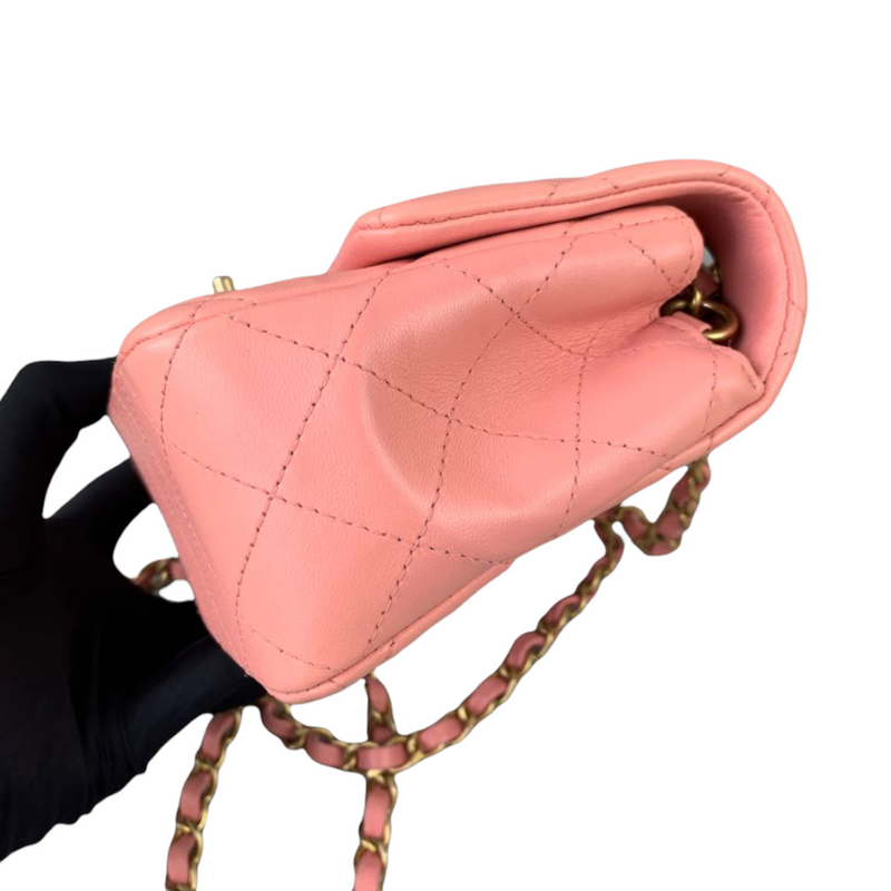 Chanel Top handle Trendy CC Flap Bag Lambskin Pink LGHW