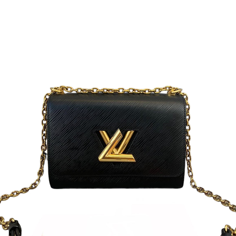 LV Twist Pochette / Wallet on Chain WOC in Black Epi Leather and SHW