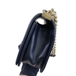 Boy Old Medium Calfskin Black GHW