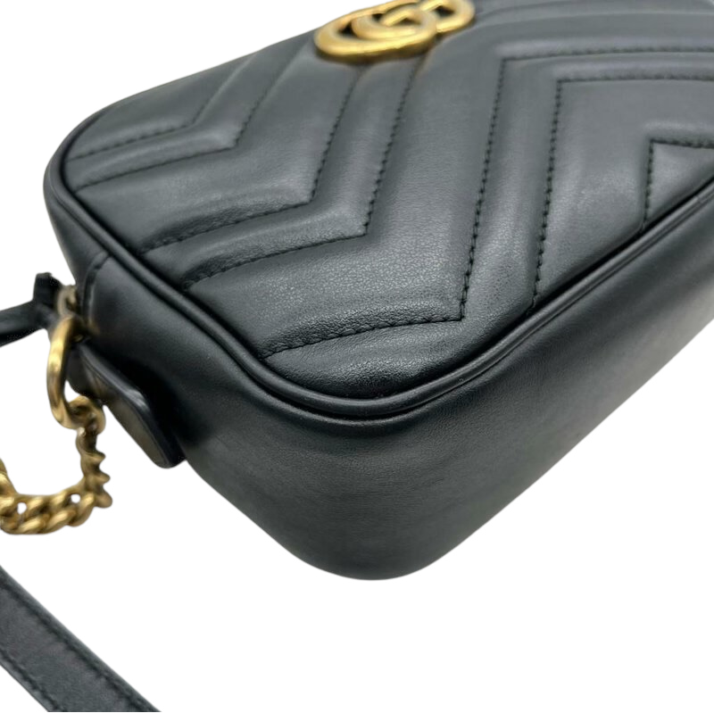 GG Marmont Mini Camera Black GHW