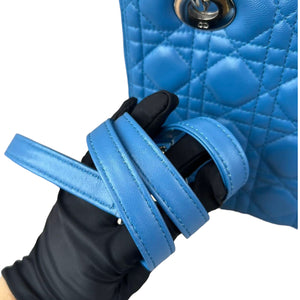 Lady Dior Medium Blue Lambskin SHW