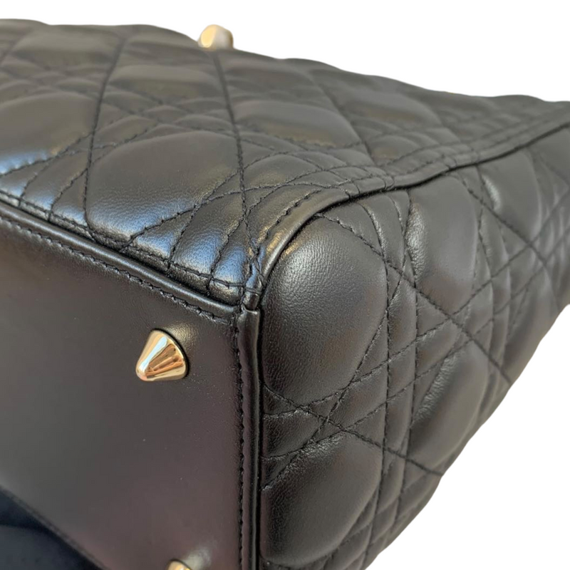Lady Dior Lambskin Medium Black GHW