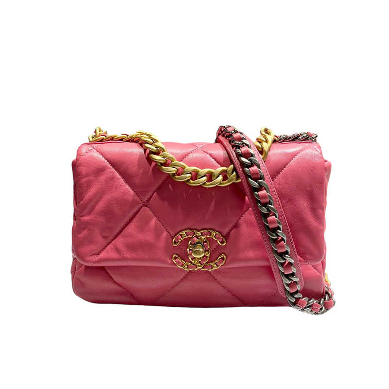 Chanel 19 Lambskin Pink Mixed Hardware