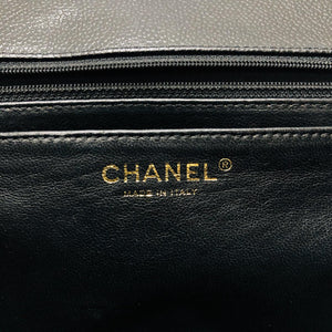Single Flap Maxi in Black Caviar Leather with GHW