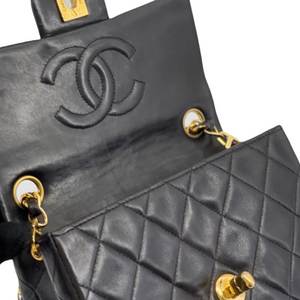 Vintage Mini Square Lambskin Black GHW