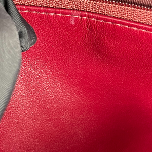 Single Flap Maxi Caviar Maroon SHW