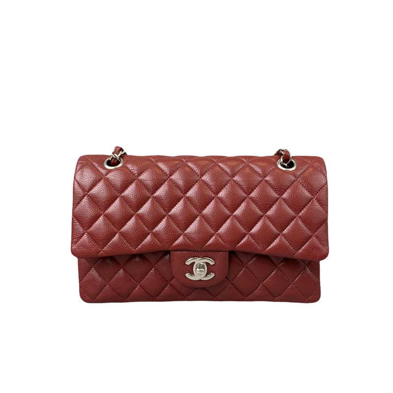 Classic Flap Caviar Medium Maroon SHW