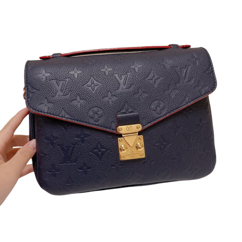 Louis Vuitton Blue Monogram Empreinte Leather Pochette Metis MM Shoulder  Bag Louis Vuitton