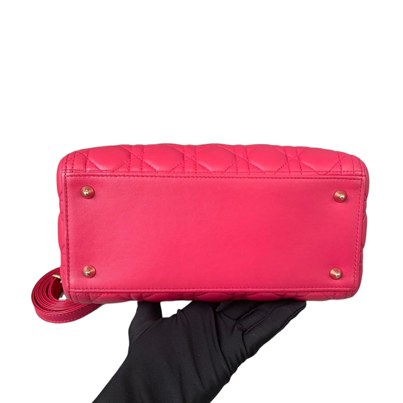 Medium Lady Dior Lambskin Pink GHW