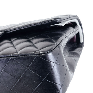 Medium Classic Double Flap Lambskin Black SHW