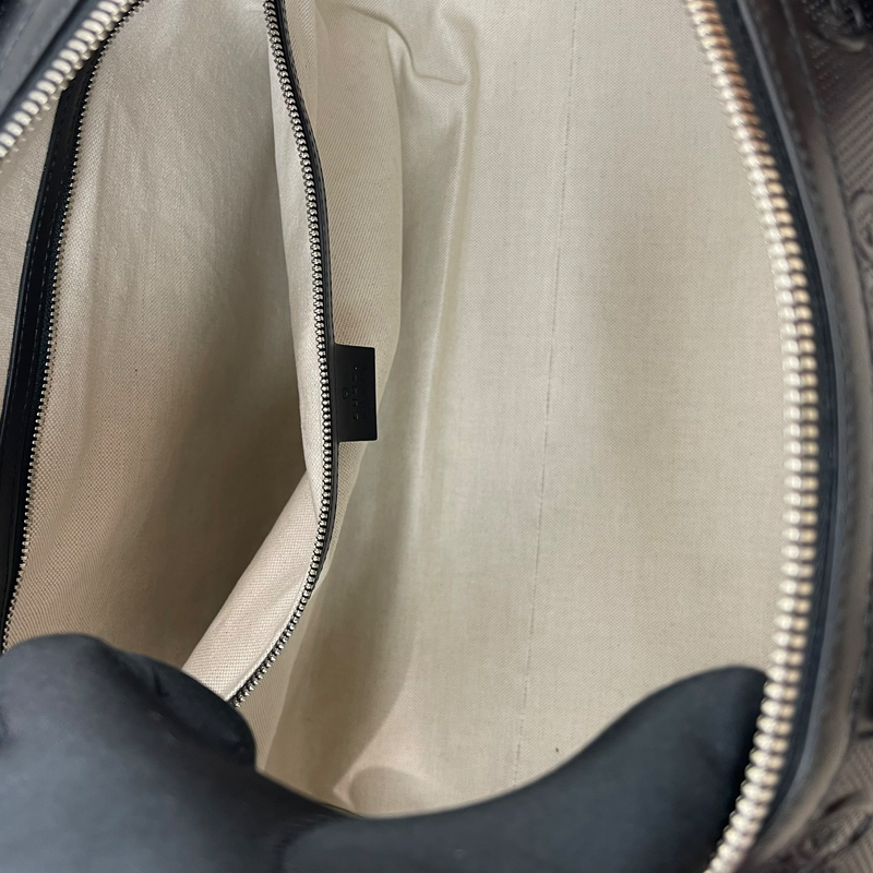 Logo-embossed Holdall Duffle Black SHW